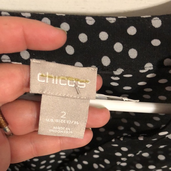 Chico’s Sheer polka dot dress top - Picture 5 of 7